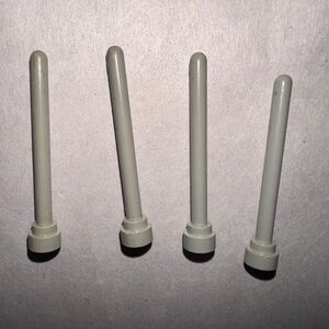 LEGO Lot 4 ANTENNA 3957 Parts Old Light Gray Round Top 1 x 4 Space Vintage